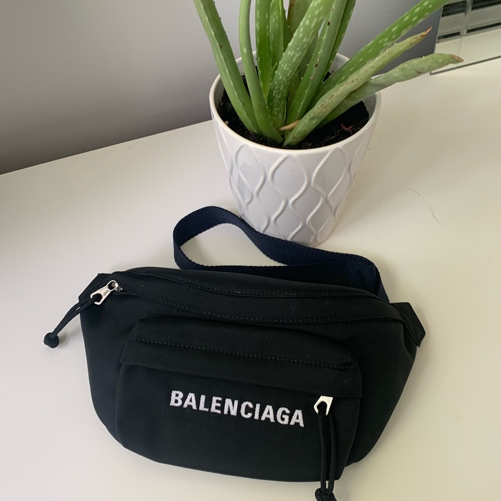 Balenciaga Nylon logo belt bag